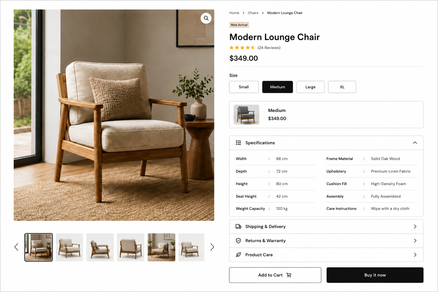 Building a modern Shopify product template with variant tabs and a ...